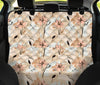 Beige Leaves Car Back Seat Pet Cover