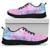 Pink Blue Cotton Candy Tie Dye Sneakers - Black