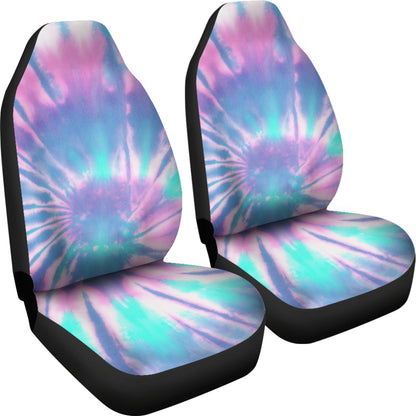 Pink & Blue Tie Dye Print Car Seat Covers