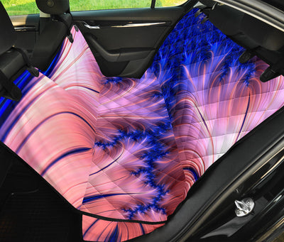 Blue Peach Abstract Car Back Seat Pet Cover