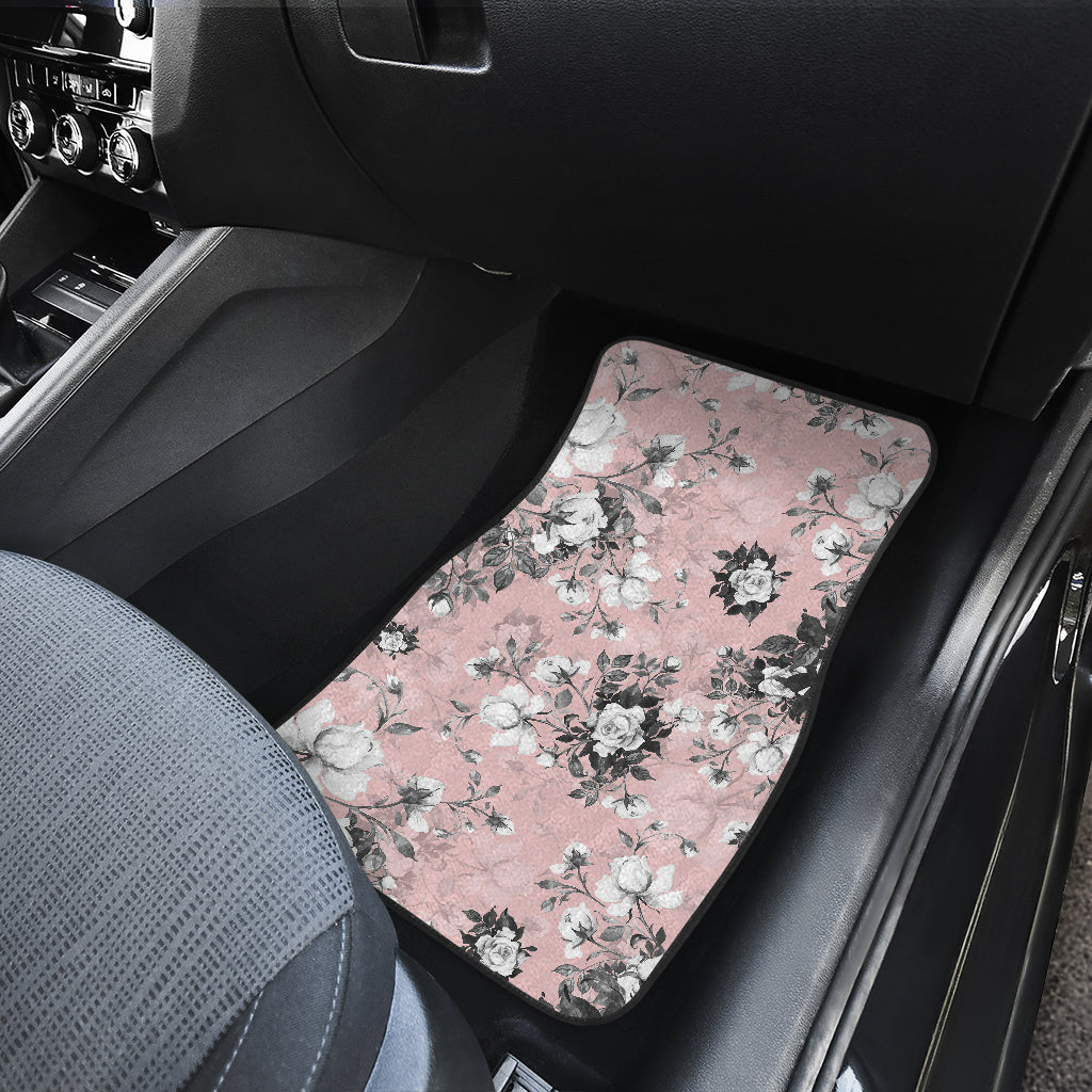 Pink Floral Car Floor Mats