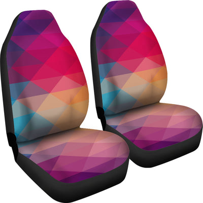 Colorful Abstract Triangles Car Seat Covers