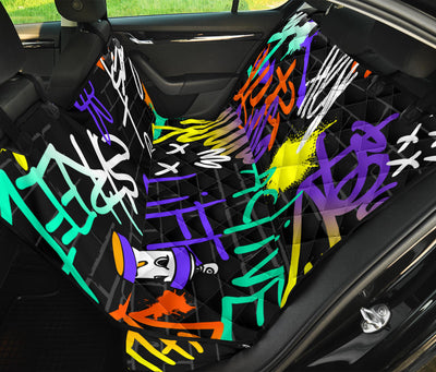 Colorful Graffiti Car Back Seat Pet Cover