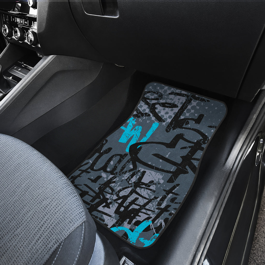 Blue Graffiti Car Floor Mats