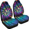 Colorful Neon Tie Dye Print Car Seat Covers