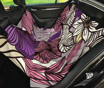 Colorful Floral Car Back Seat Pet Cover