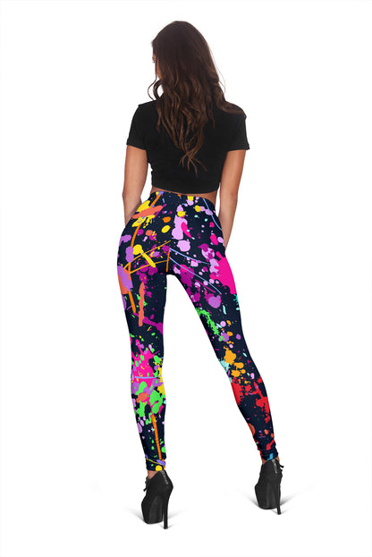 Colorful Paint Drip Leggings