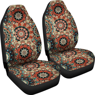 Brown Mandalas Car Seat Covers