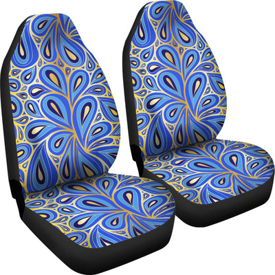 Blue & Gold Decor Car Seat Covers