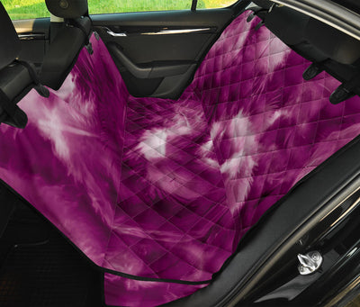 Purple Feathers Car Back Seat Pet Cover