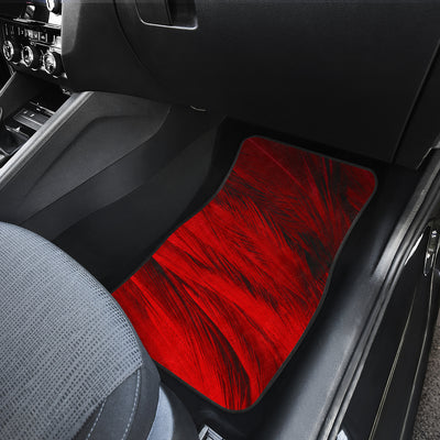 Red Feathers Car Floor Mats