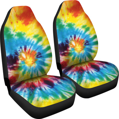 Colorful Tie Dye Print Abstract Art Car Seat Covers