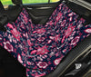Pink Red Flowers Car Back Seat Pet Cover