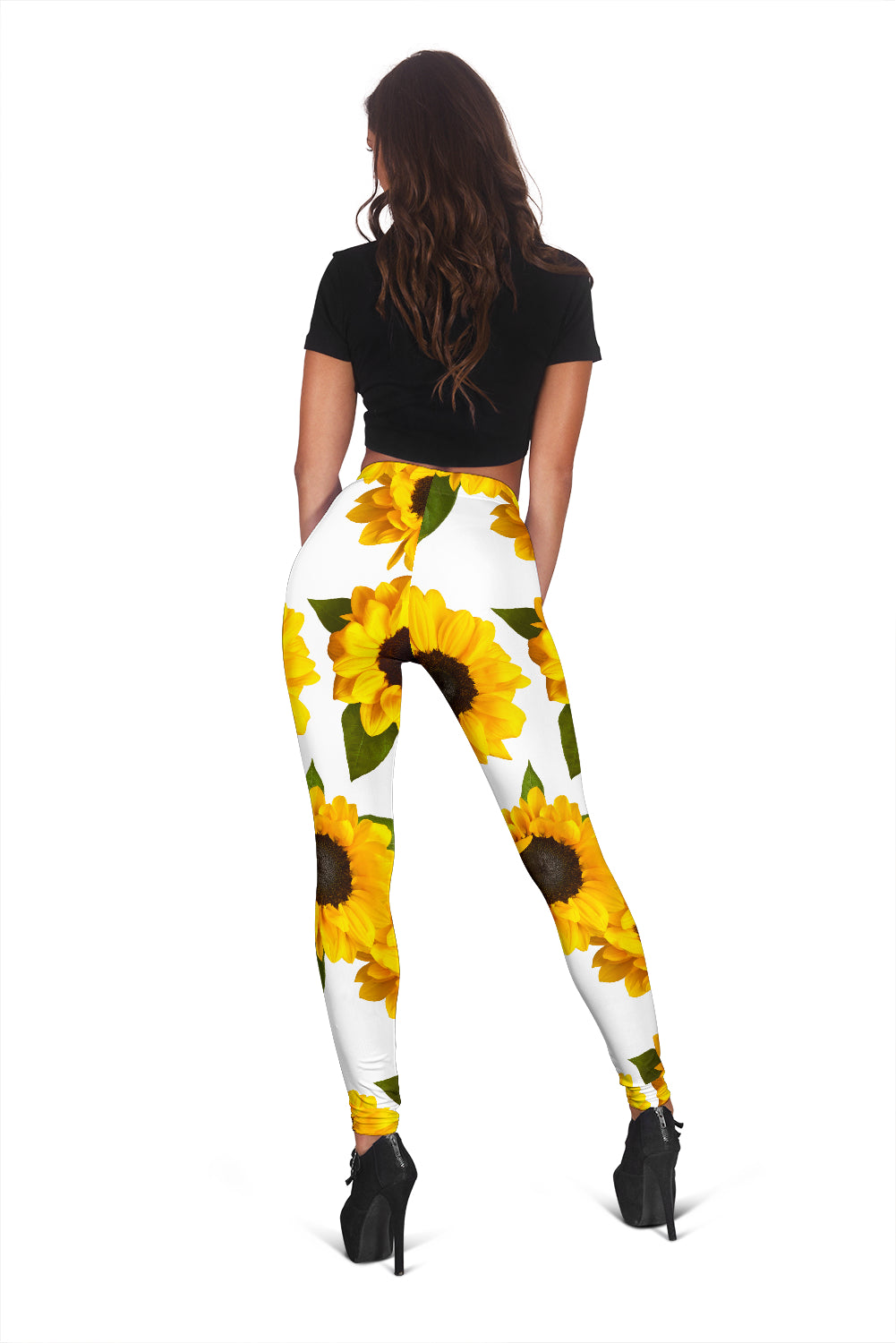 Sunflowers White Leggings