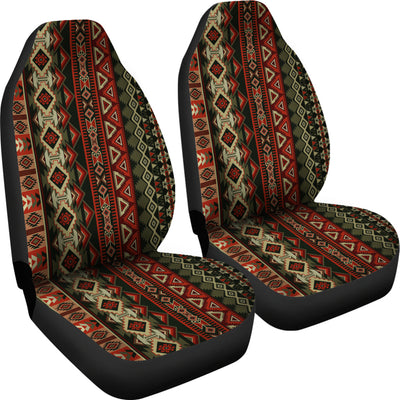 Red & Brown Boho Aztec Car Seat Covers