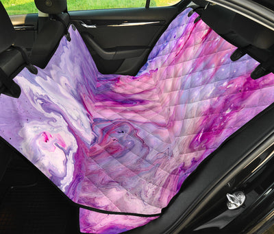 Purple Marble Print Car Back Seat Pet Cover