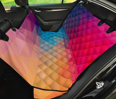 Colorful Abstract Triangles Car Back Seat Pet Cover