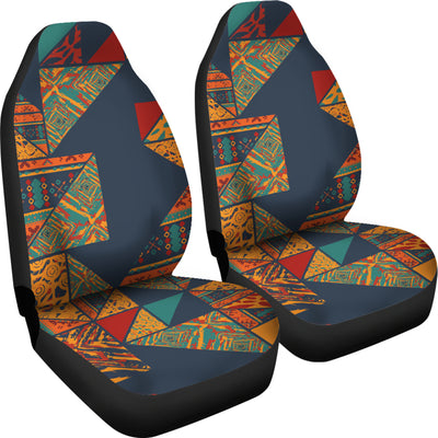 Orange Abstract Pattern Car Seat Covers