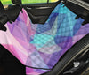 Pink Blue Abstract Triangles Car Back Seat Pet Cover