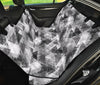 Grey Abstract Triangles Car Back Seat Pet Cover