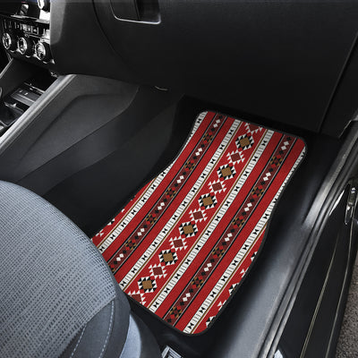 Red Ethnic Stripes Car Floor Mats