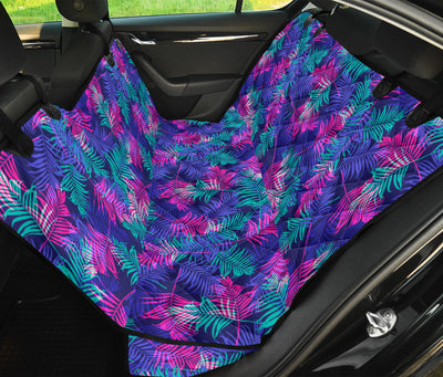 Blue Pink Plants Car Back Seat Pet Cover