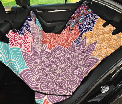 Colorful Floral Mandalas Car Back Seat Pet Cover