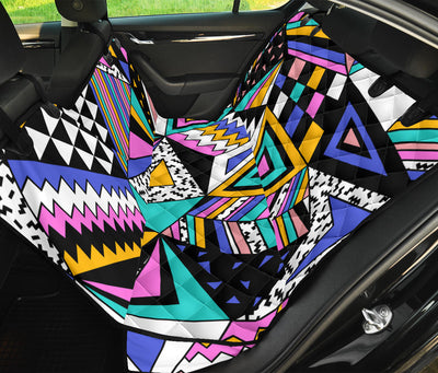 Colorful Abstract Triangles Car Back Seat Pet Cover