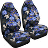 Blue Flowers Car Seat Covers