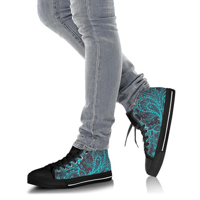 Teal Decor High Top Shoes - Black