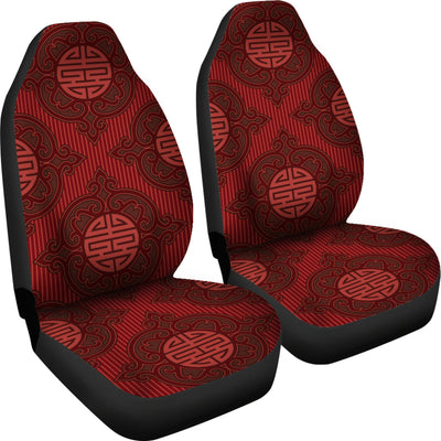 Red Oriental Car Seat Covers