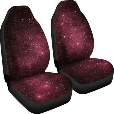 Burgundy Outer Space Stars Car Seat Covers