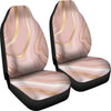 Cream Marble Print Car Seat Covers