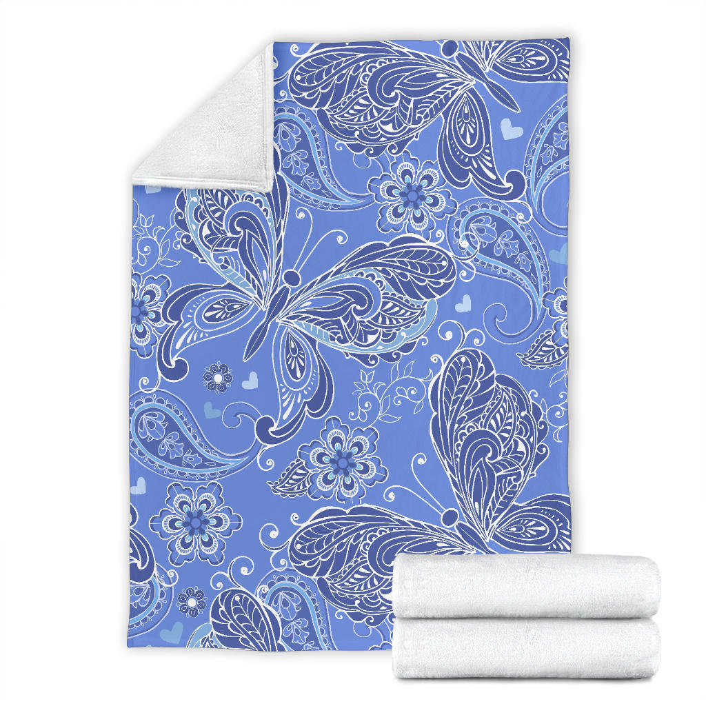 Purple Butterflies Decor Blanket