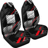 Black Red Abstract Car Seat Covers