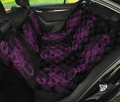 Purple Scorpio Car Backseat Pet Cover