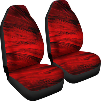 Red Feathers Car Seat Covers