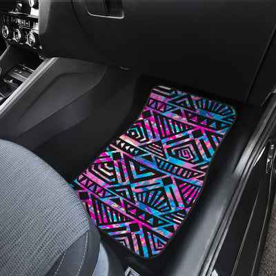 Blue Pink Abstract Tribal Car Floor Mats