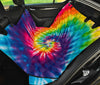 Colorful Tie Dye Spiral Car Back Seat Pet Cover
