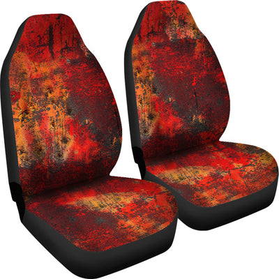 Orange Grunge Art Car Seat Covers