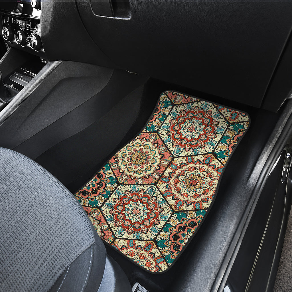 Mandalas Honeycomb Decor Car Floor Mats