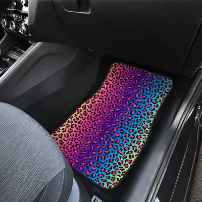 Colorful Leopart Print Car Floor Mats