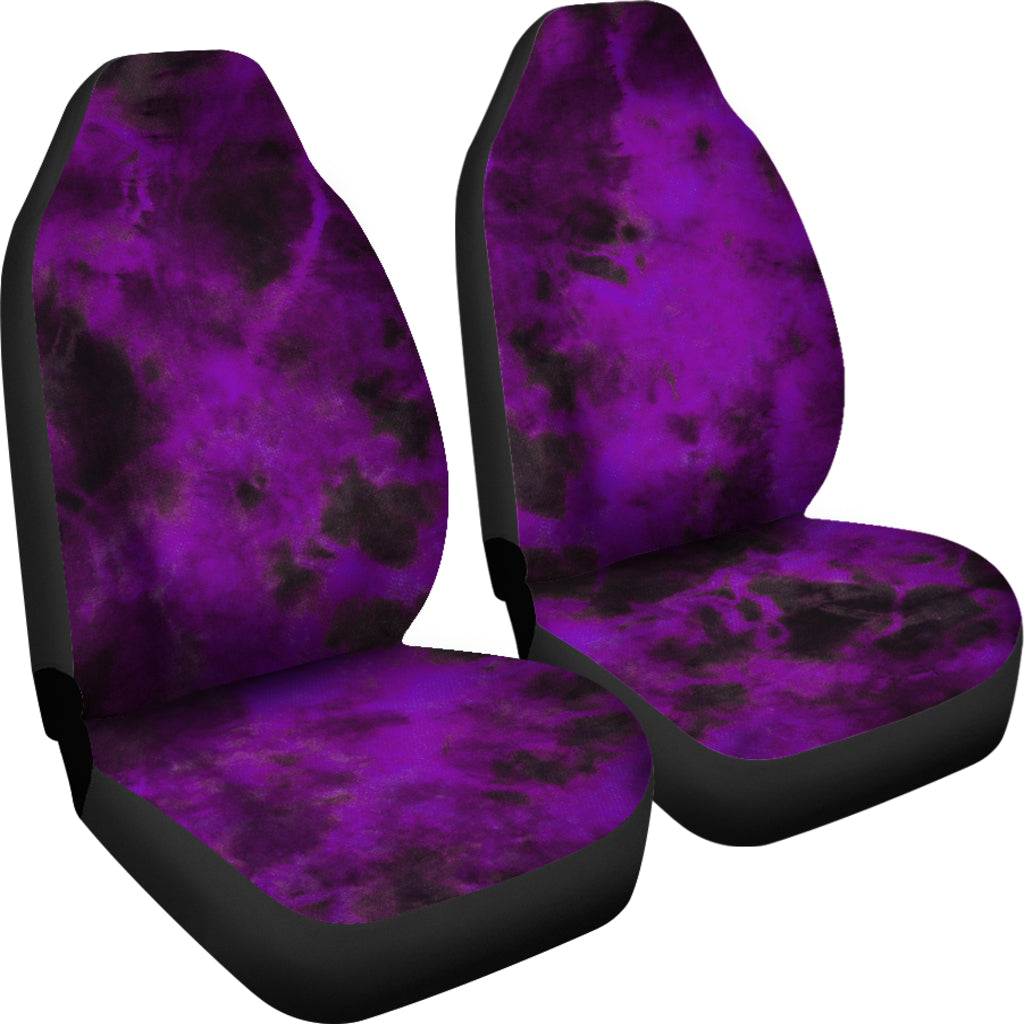 Purple Tie Dye Print Grunge Car Seat Covers