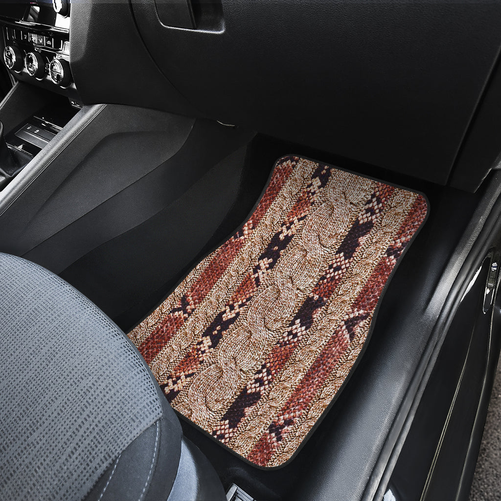 Knit-Print Stripes Car Floor Mats