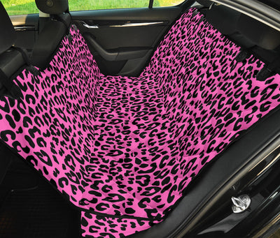 Pink Leopard Print Car Back Seat Pet Cover