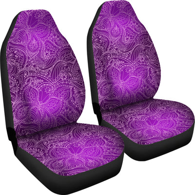 Purple Elegant Decor Car Seat Covers