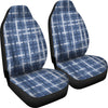 Denim Blue Plaid Car Seat Covers