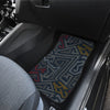 Dark Grey Abstract Car Floor Mats