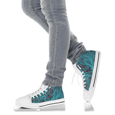 Teal Decor High Top Shoes - Black