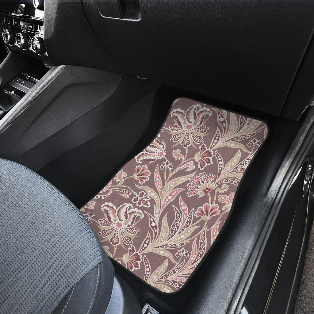 Elegant Floral Decor Car Floor Mats